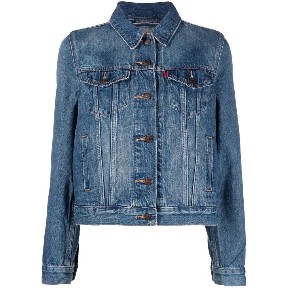 Levi's Original Trucker Denim Jacket Size Large Mid Blue Jean Jacket Classic